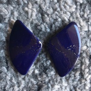 Blue ceramic earrings
